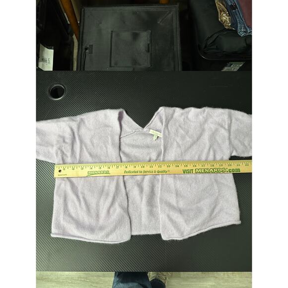 Naked Cashmere Cropped Shrug Cardigan Sweater Lavender Purple Size Small - Picture 4 of 12